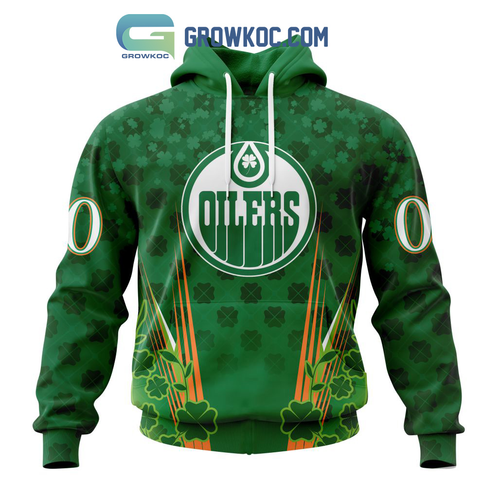 Edmonton Oilers St. Patricks Day Personalized Hoodie Shirts2B1 PkEYM