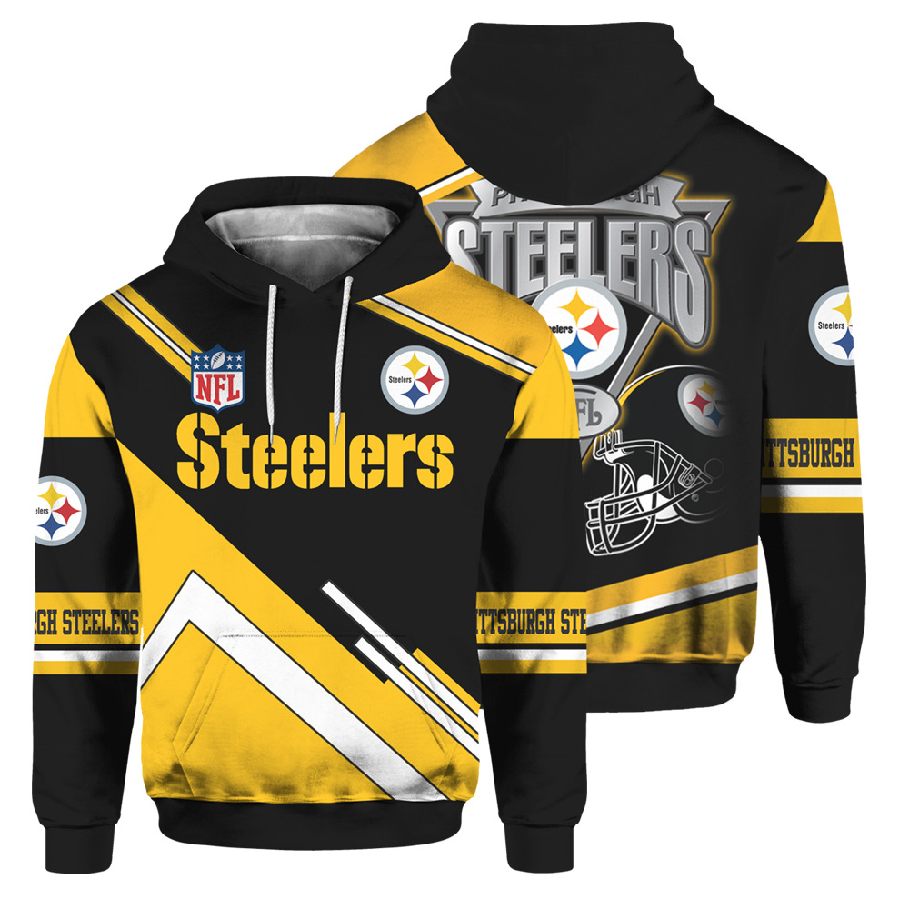 Effortlessly Chic Look With Pittsburgh Steelers Cute Long Sleeve Zip Hoodie For Fans 0