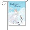 Elsa and Olaf Winter Garden Disney Flag