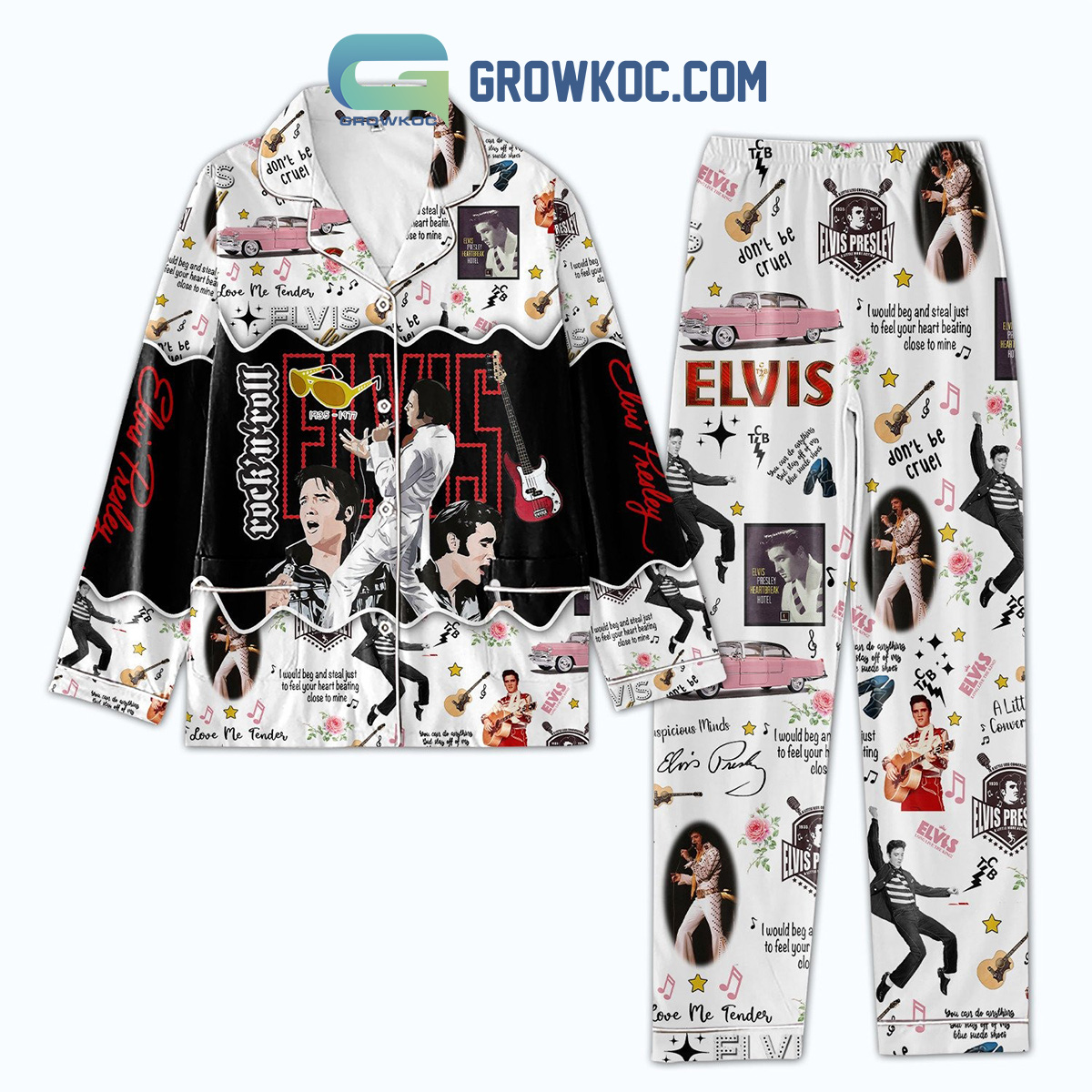 Elvis Presley Dont Be Cruel Polyester Pajamas Set2B1 raI2C