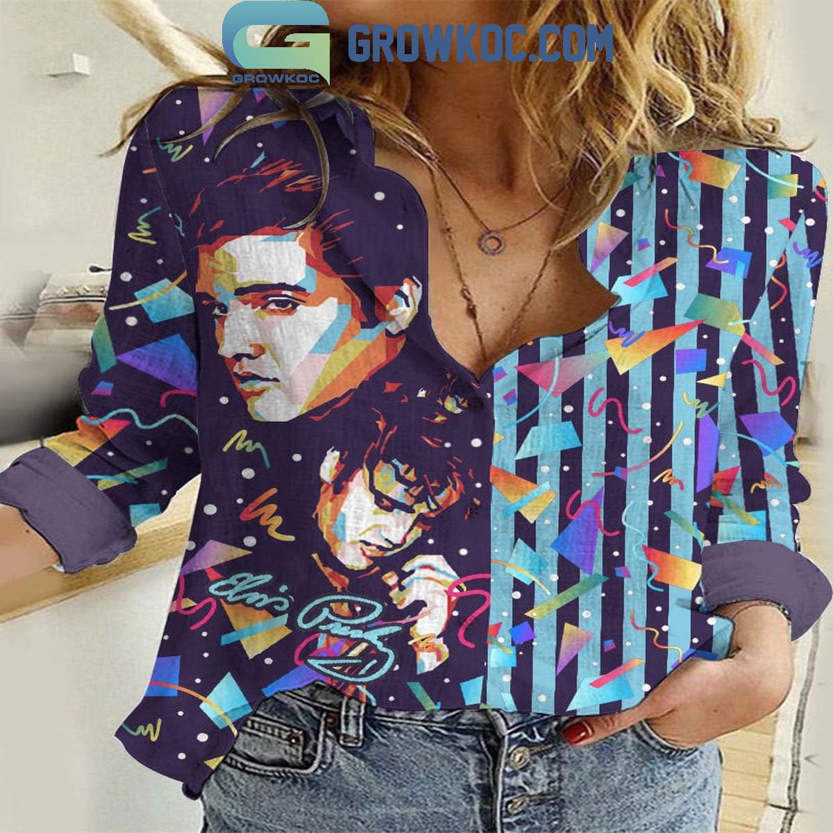 Elvis Presley I Love You Summer Casual Shirts 1 Tso4R