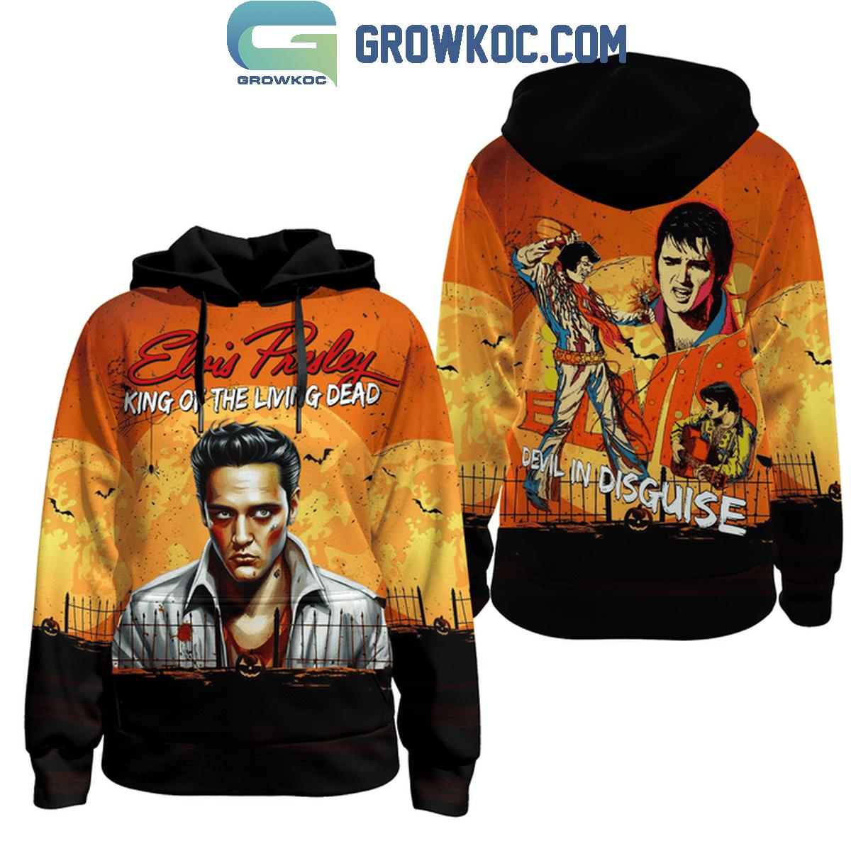 Elvis Presley The King Of The Living Dead Hoodie T Shirt 1 VnJLr