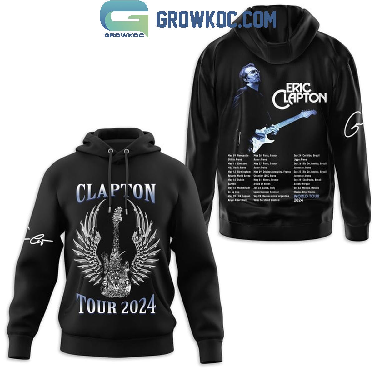 Eric Clapton World Tour 2024 All The Location Hoodie T Shirt 1 3Nczr