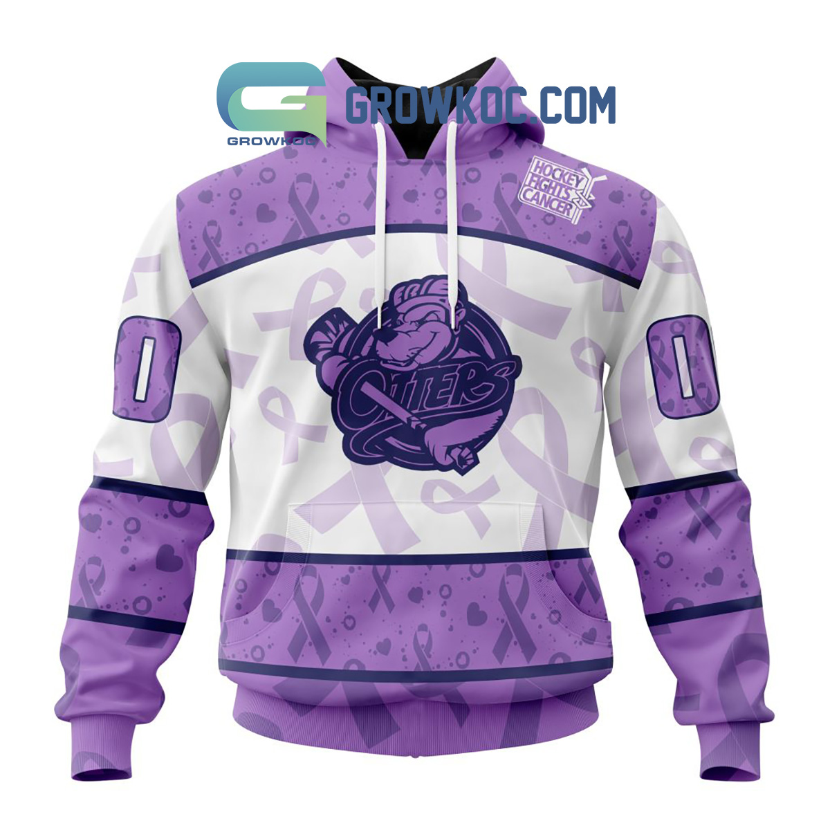 Erie Otters Lavender Fight Cancer Personalized Hoodie Shirts2B1 XDkAK