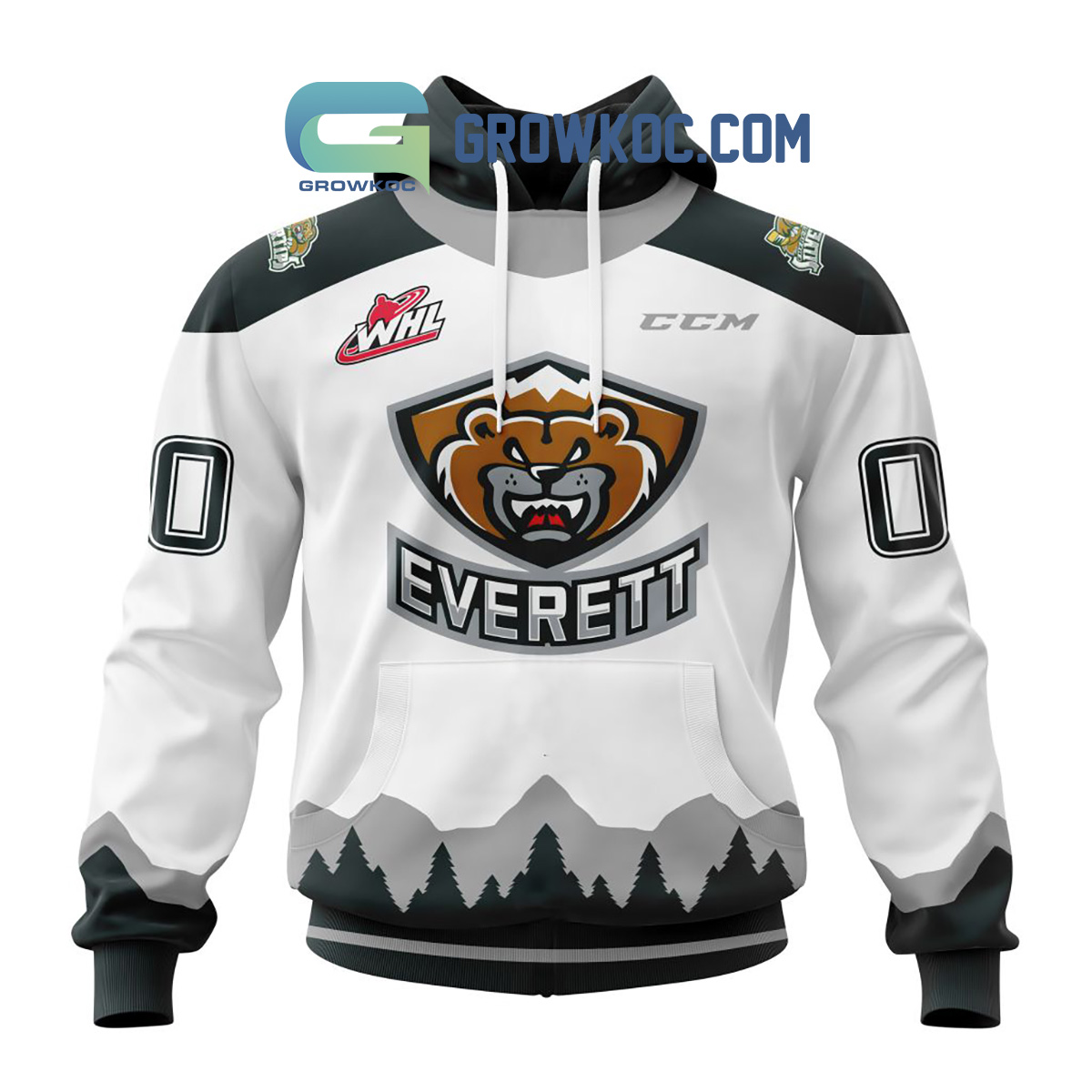 Everett Silvertips Away Jersey Personalized Hoodie Shirts2B1 E8WZR