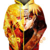 EyeCatching Naruto Sage Mode Split Hoodie 3D 0