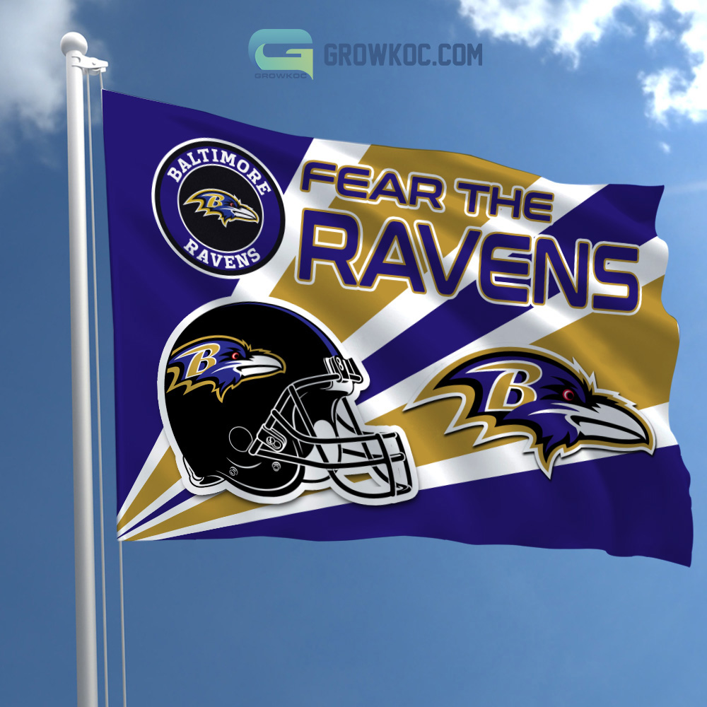 Fear The Baltimore Ravens NFL House Garden Flag2B1 a6SvY