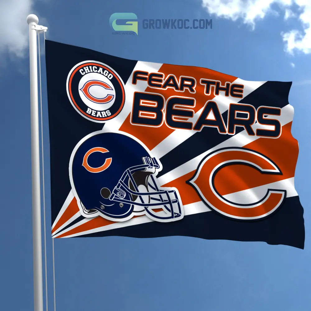 Fear The Chicago Bears NFL House Garden Flag2B1 ZfnLx