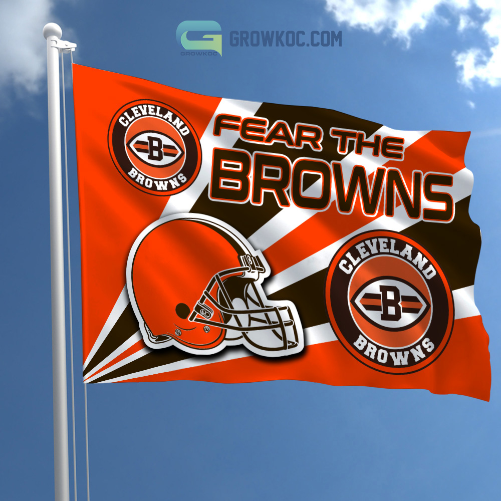 Fear The Cleveland Browns NFL House Garden Flag2B1 EslfH