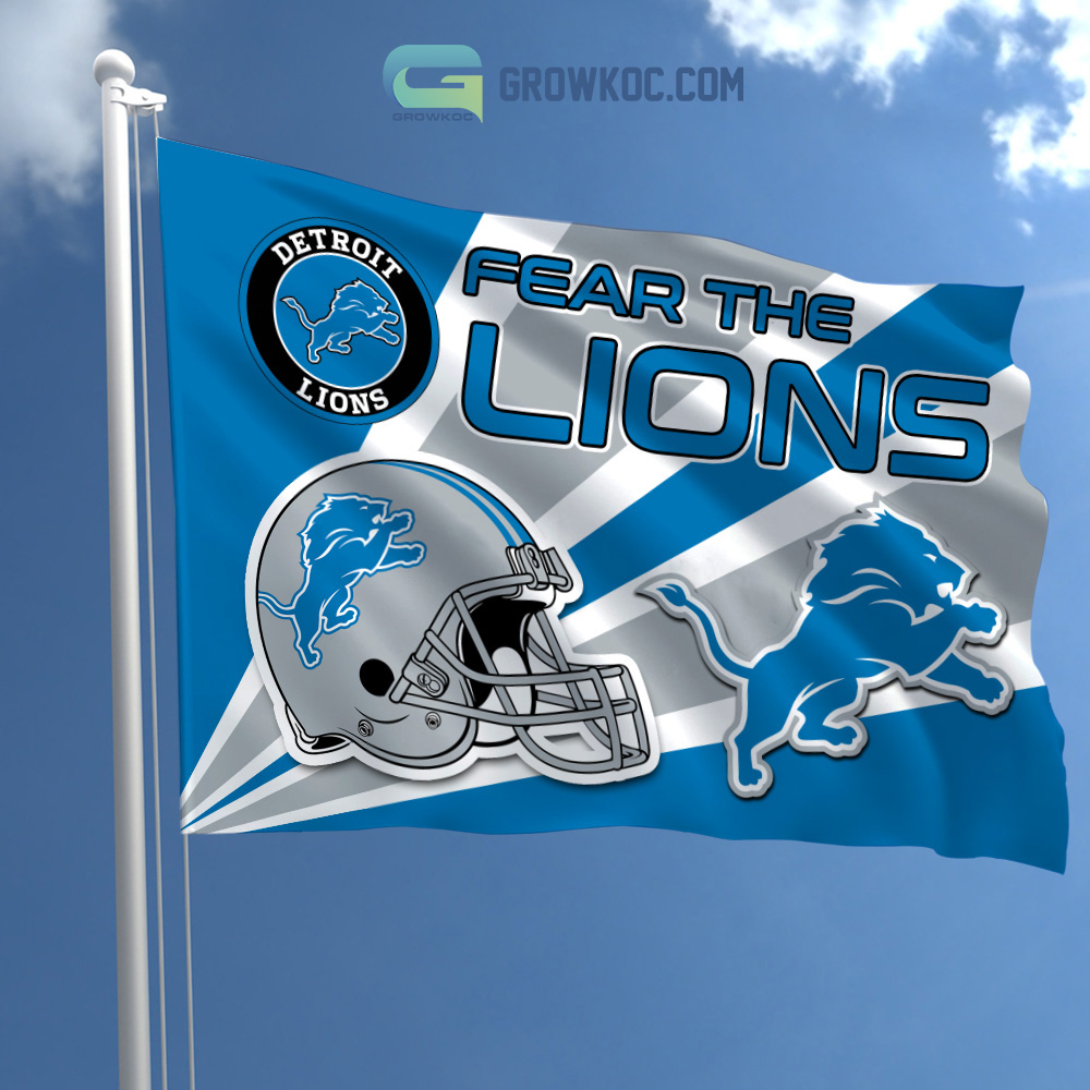 Fear The Detroit Lions NFL House Garden Flag2B1 GileW