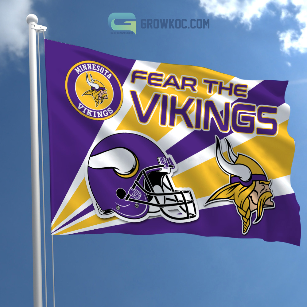 Fear The Minnesota Vikings NFL House Garden Flag2B1 SKEsH