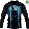 Fenrir Viking Alpha Wolf and Moon 3D Hoodie