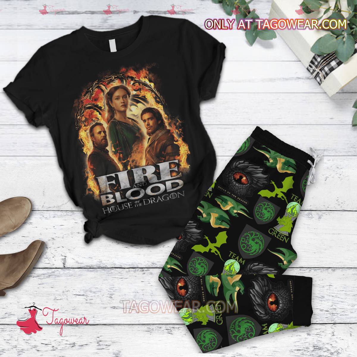 Fire And Blood House Of The Dragon Pajamas Set