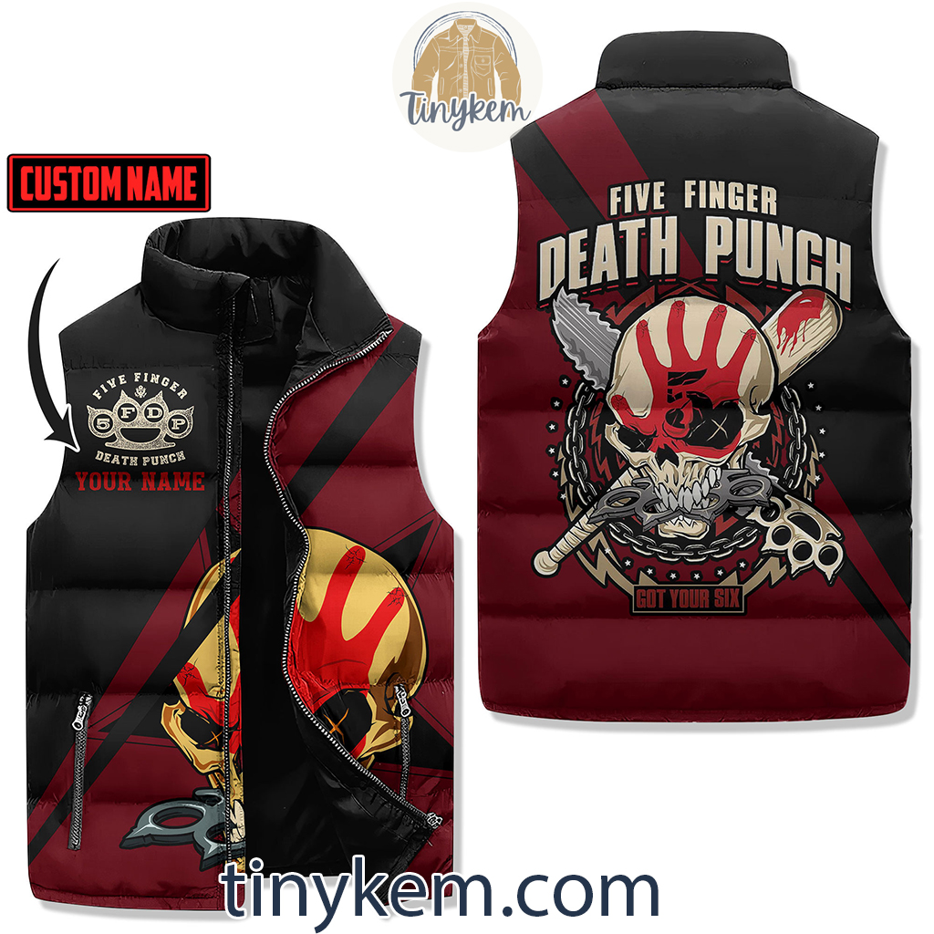 Five Finger Death Punch Customized Puffer Sleeveless Jacket2B1 Iull3