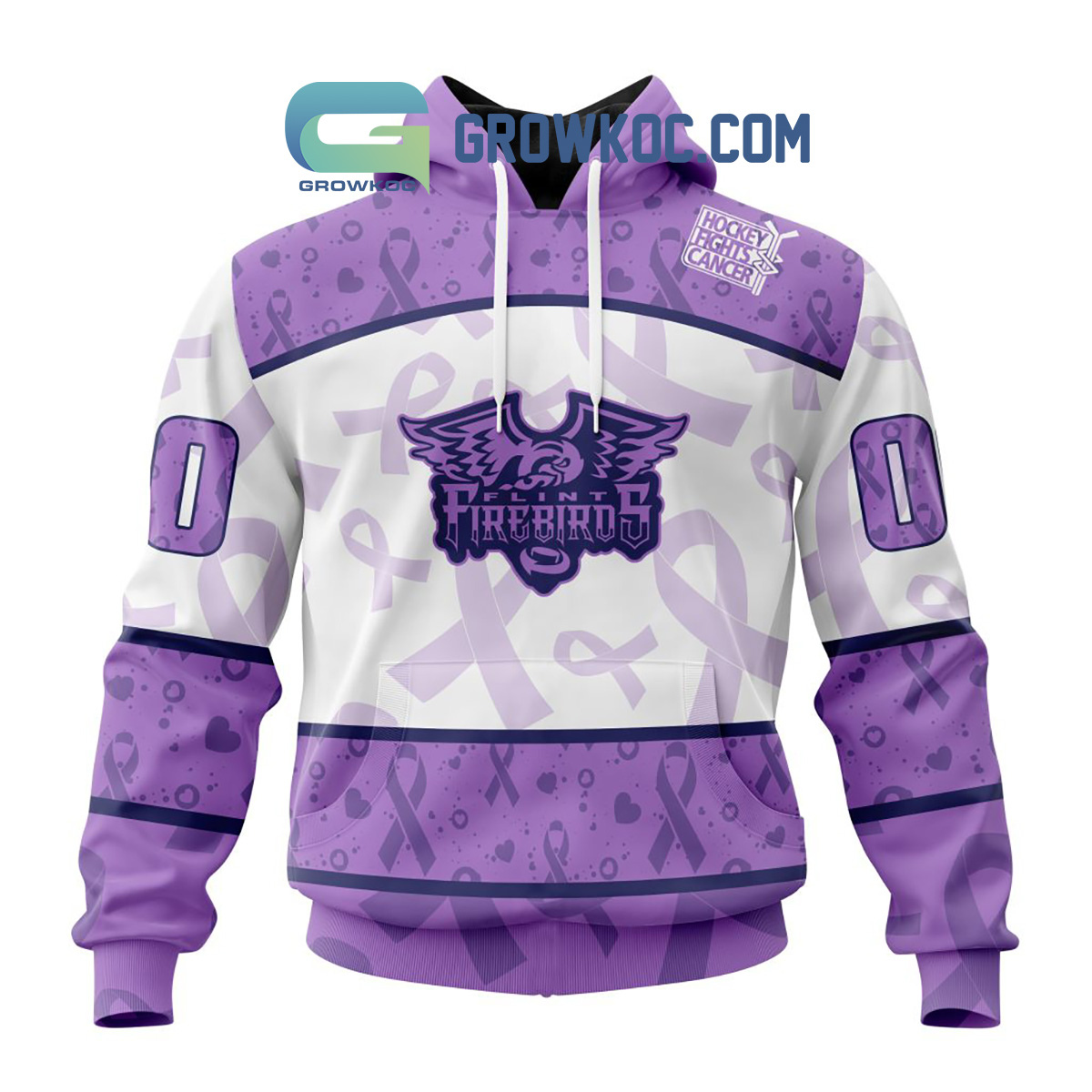 Flint Firebirds Lavender Fight Cancer Personalized Hoodie Shirts2B1 qZVud