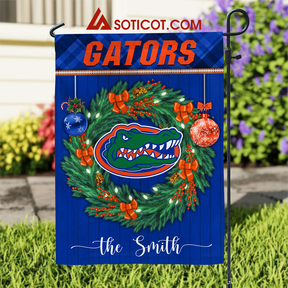 Florida Gators NCAA Football Christmas Personalized House Garden Flag2B1 IeJ95