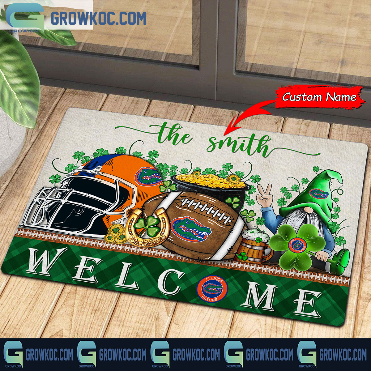 Florida Gators St Patrick Day Personalized Doormat2B1 ncIOJ