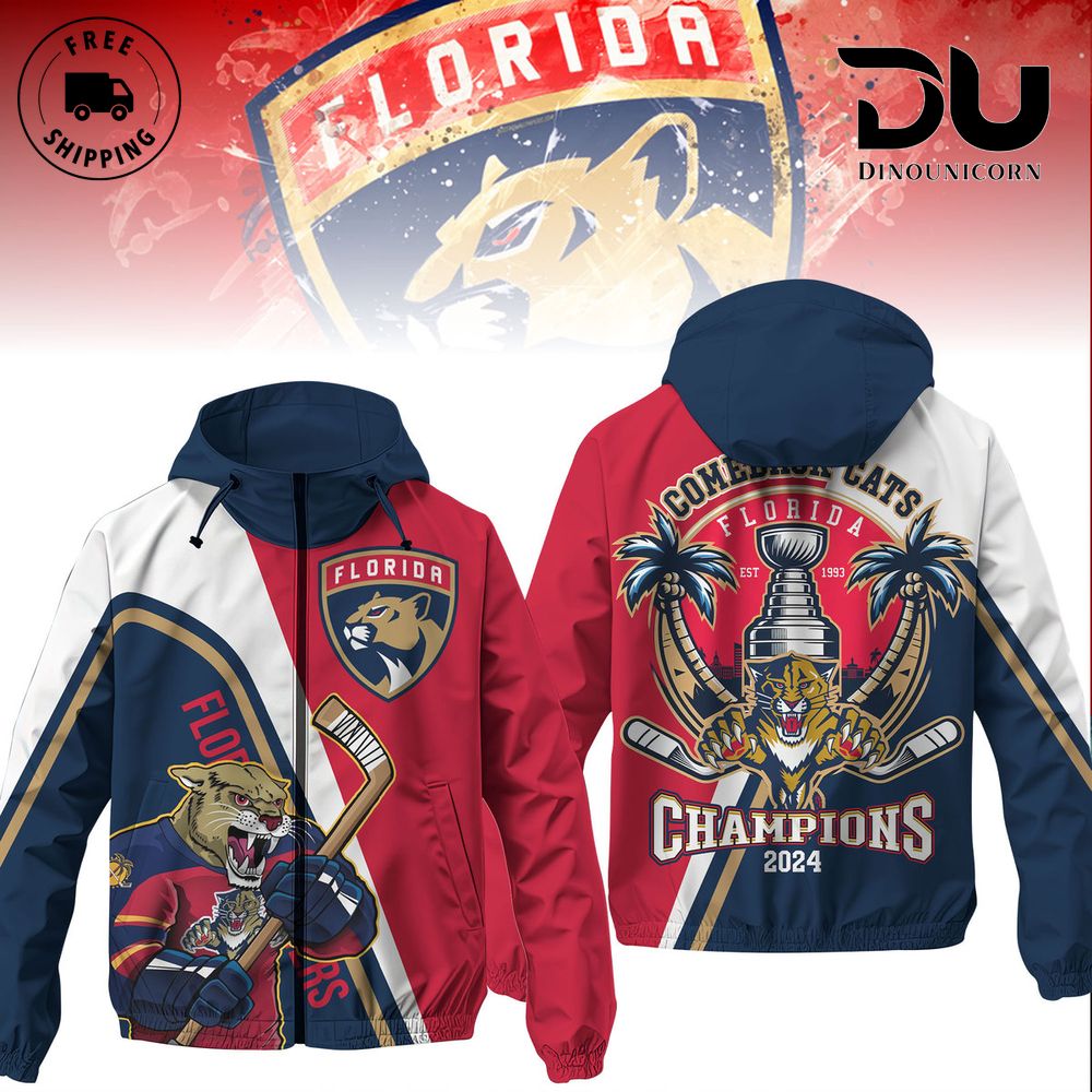 Florida Panthers 2024 Stanley Cup Champions Windbreaker Outdoor Jacket 4