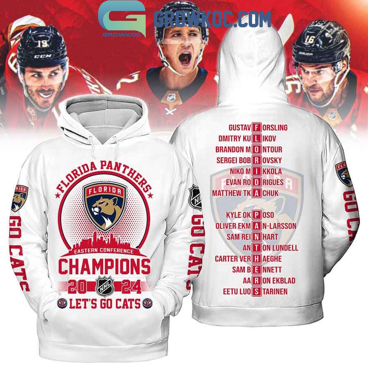 Florida Panthers Eastern Conference Champions 2024 Lets Go Cats White Design Hoodie T Shirt 3 9s55k