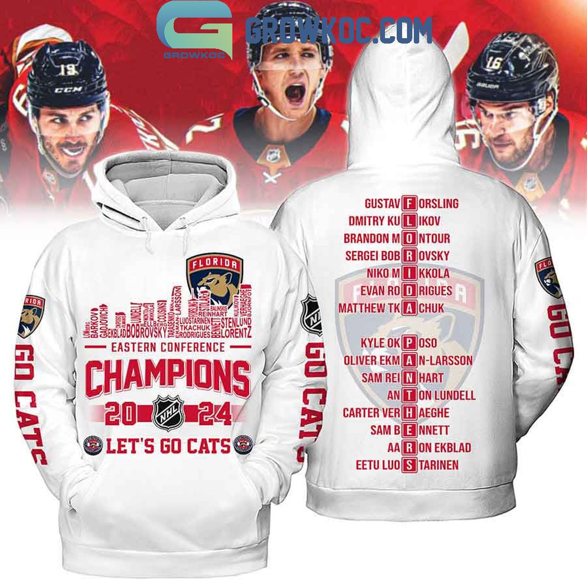 Florida Panthers Eastern Conference Champions 2024 White Design Hoodie T Shirt 3 8VNR8