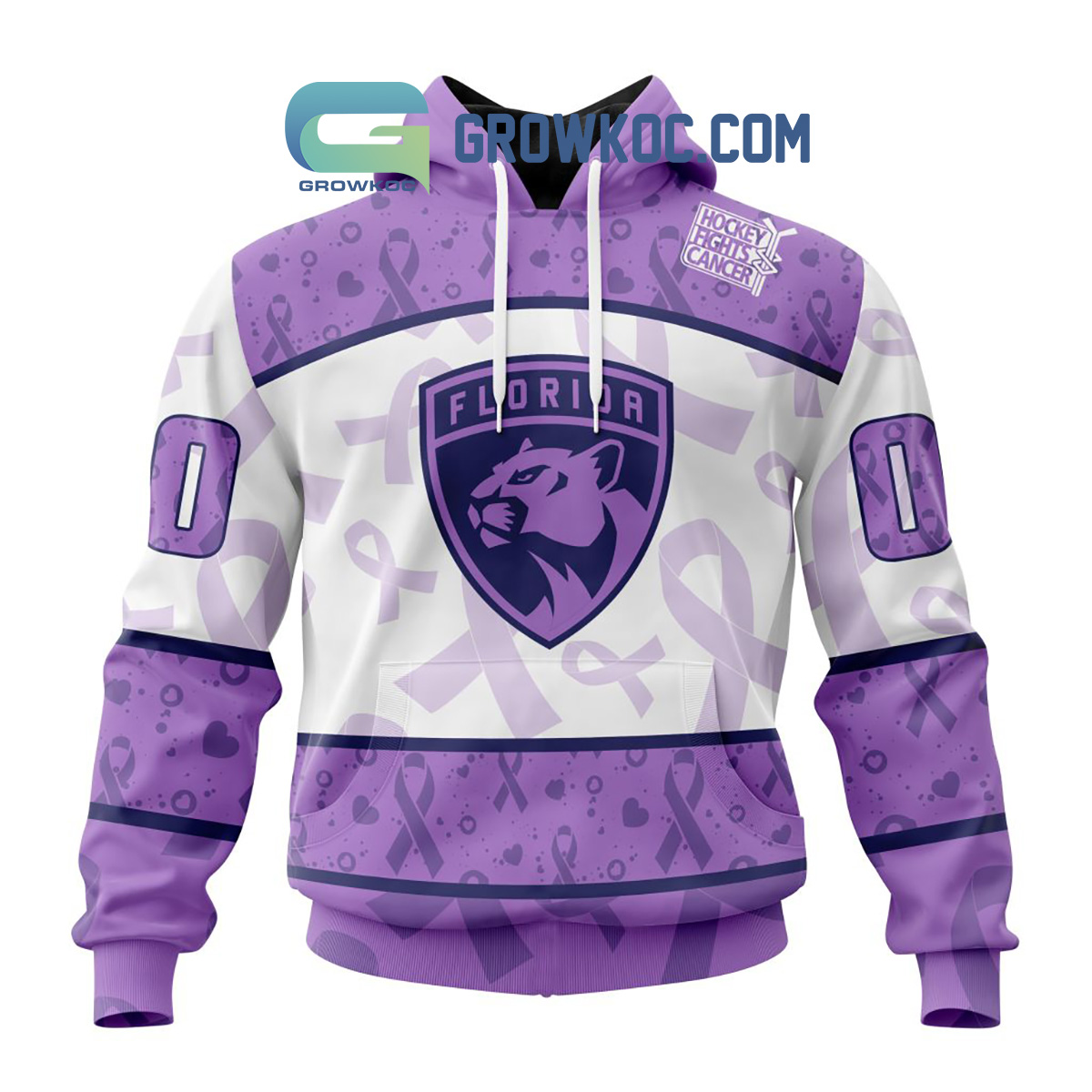 Florida Panthers Lavender Fight Cancer Personalized Hoodie Shirts2B1 bBC4S