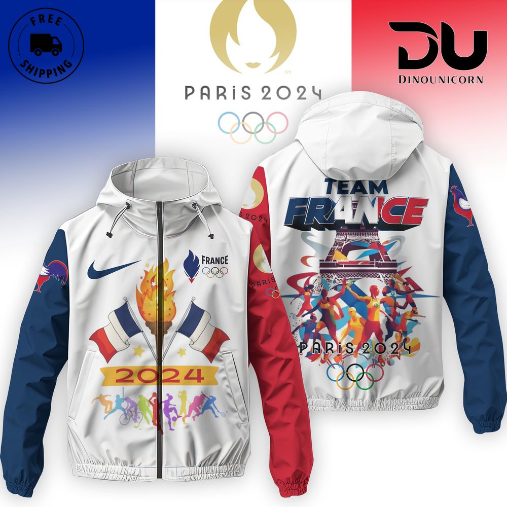 France Team Olympic Paris 2024 Windbreaker Jacket 4