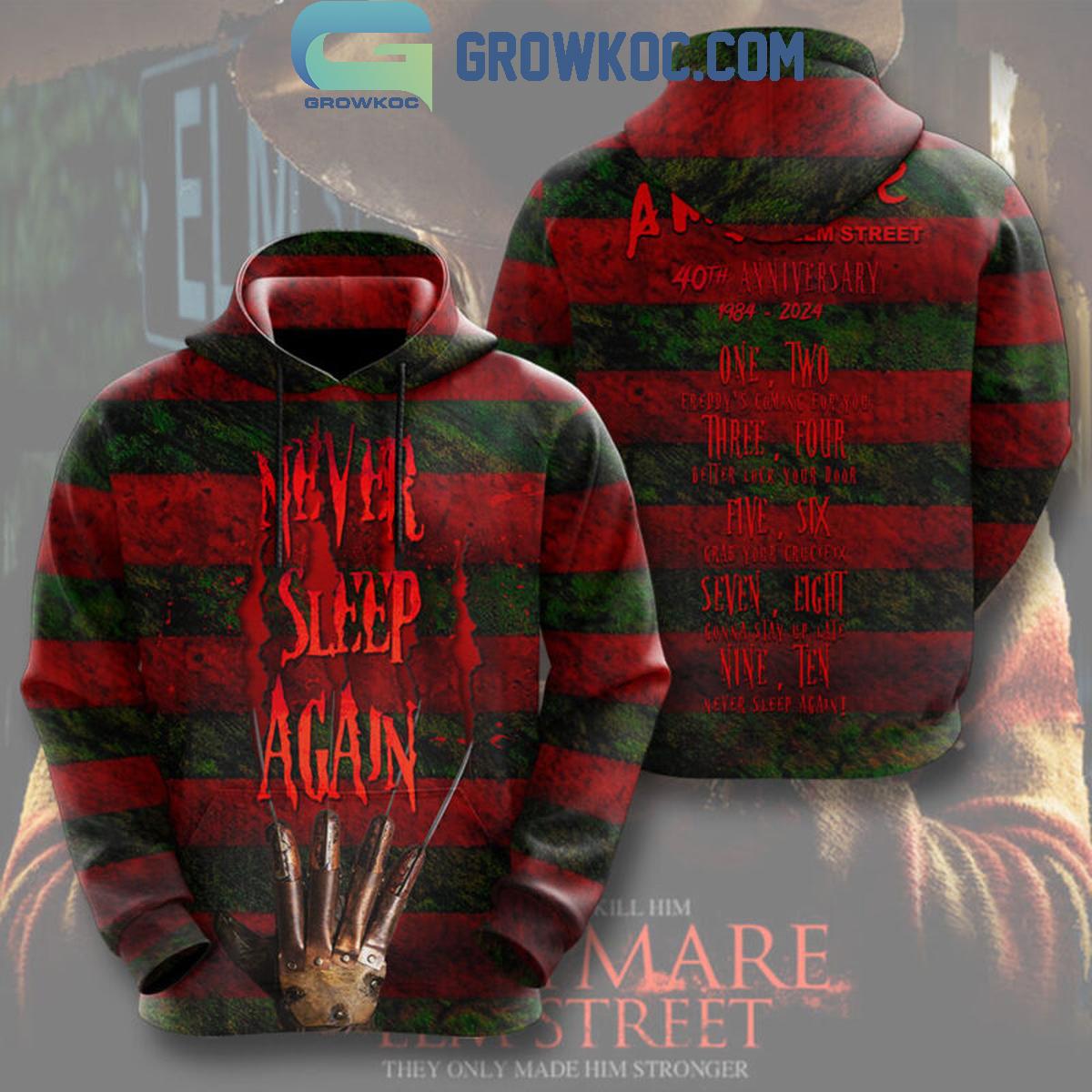 Freddy Krueger Nightmare On Elms Street Never Sleep Again Hoodie Shirts 1 Dnn5Z