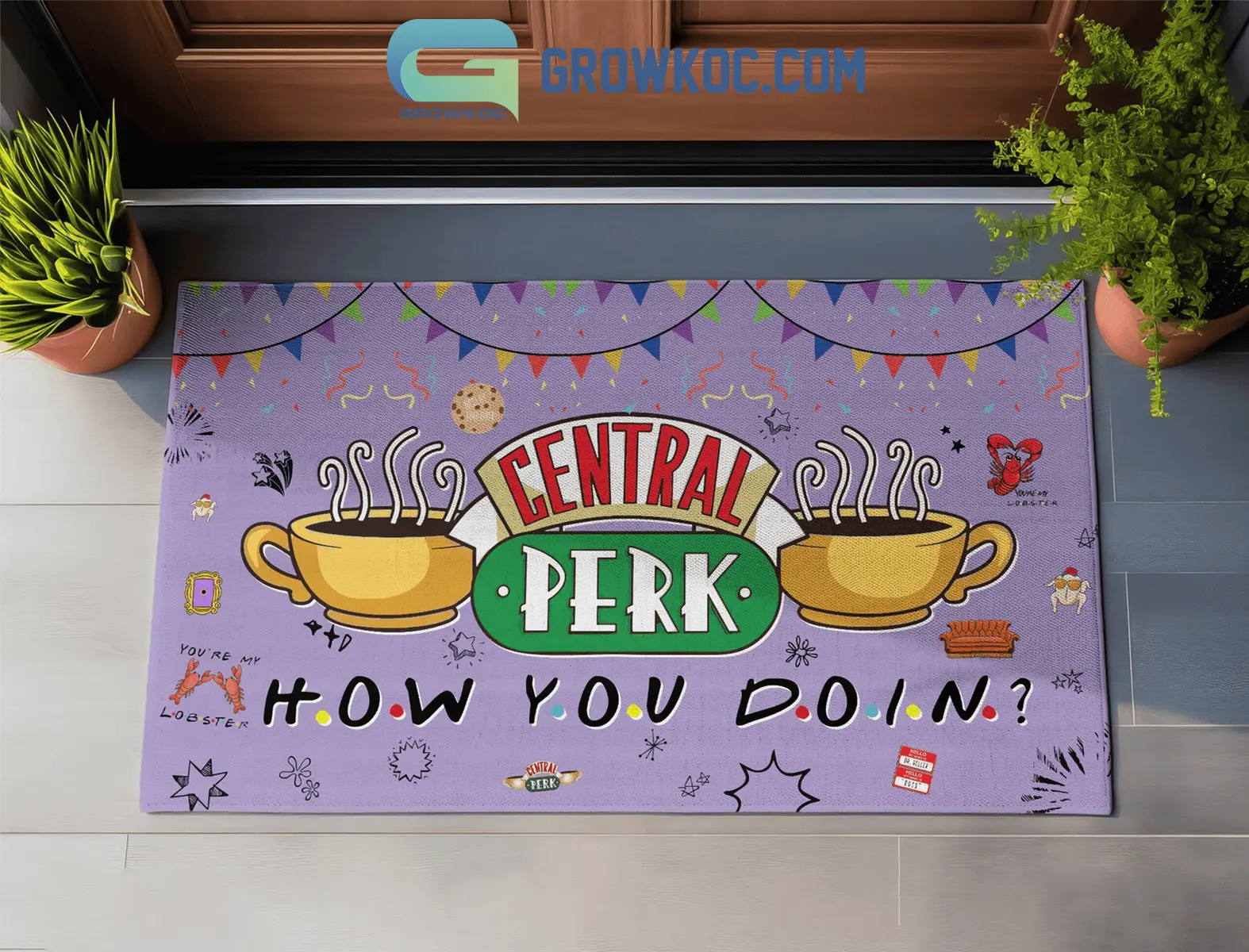 Friend Central Perk How You Doing Fan Doormat2B1 o5voD