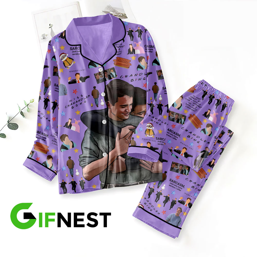 Friends Button Down Pajama Set VANDH2452