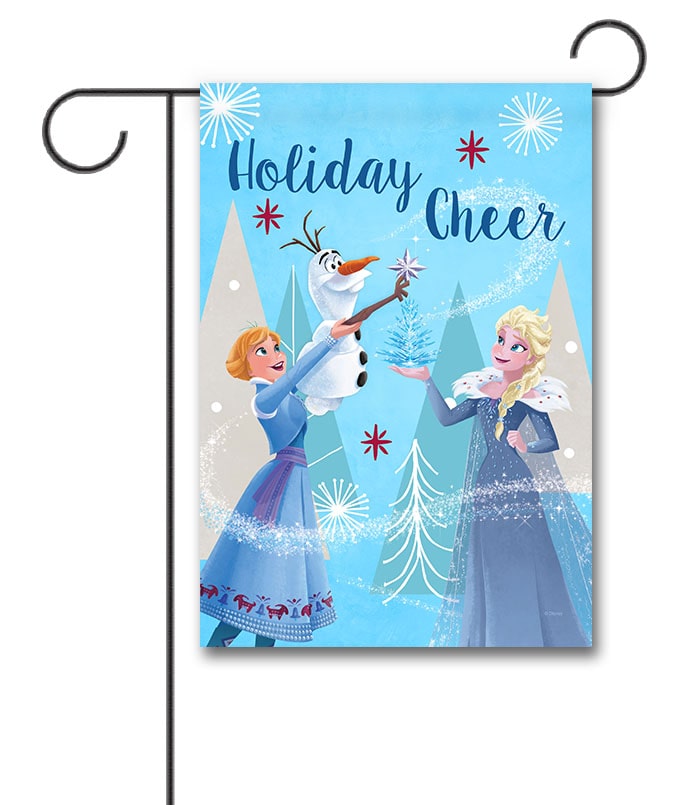 Frozen Christmas Garden Disney Flag