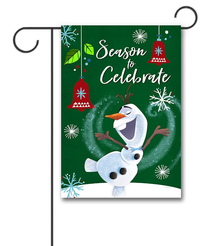 Frozen Olaf Christmas Garden Disney Flag