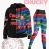 Funny Chucky Zipper Hoodie Leggings Set2B1 0r7Bj