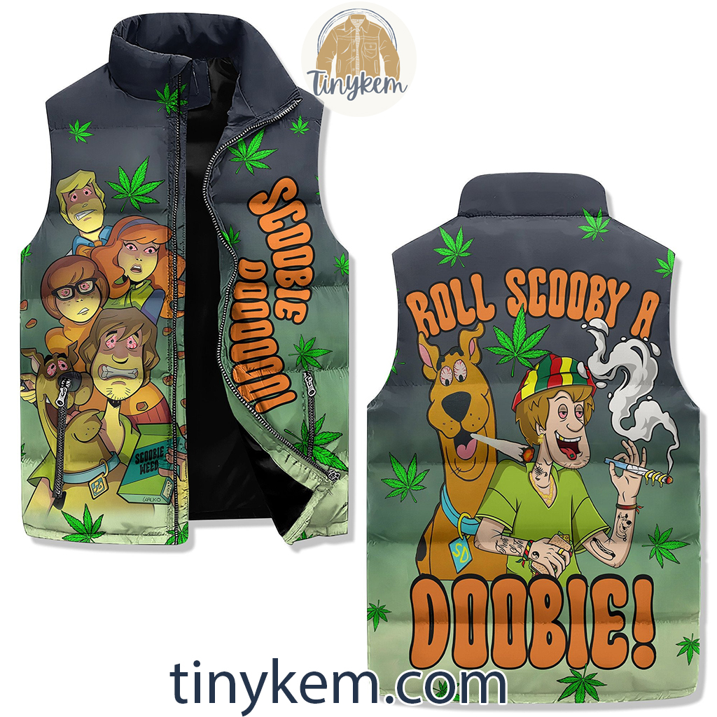 Funny Weed Scooby Doo Puffer Sleeveless Jacket2B1 F0fxY