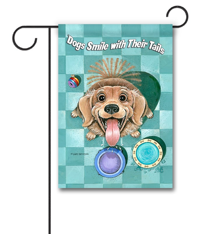 GPA3119 Gary Patterson Wagging Dog Garden Flag