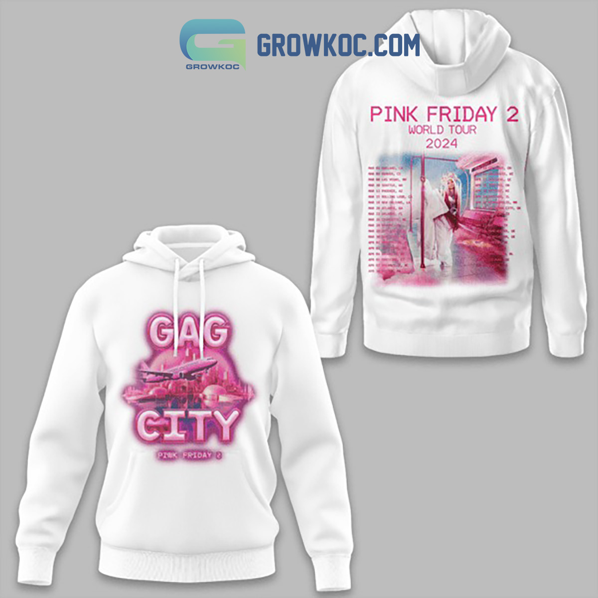 Gag City Nicki Minaj Pink Friday 2 Tour White Design Hoodie Shirts2B1 Pe2SD