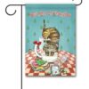 Gary Patterson Cat Stuck in Milk Christmas Garden Flag