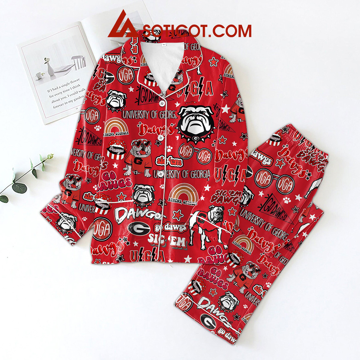 Georgia Bulldogs Go Dawgs Pajamas Set2B1 rihIl