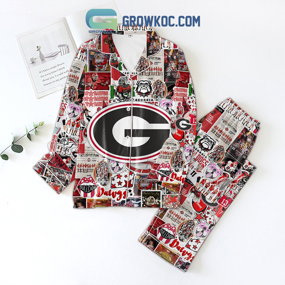 Georgia Bulldogs Proud Polyester Pajamas Set2B1 JB1zM