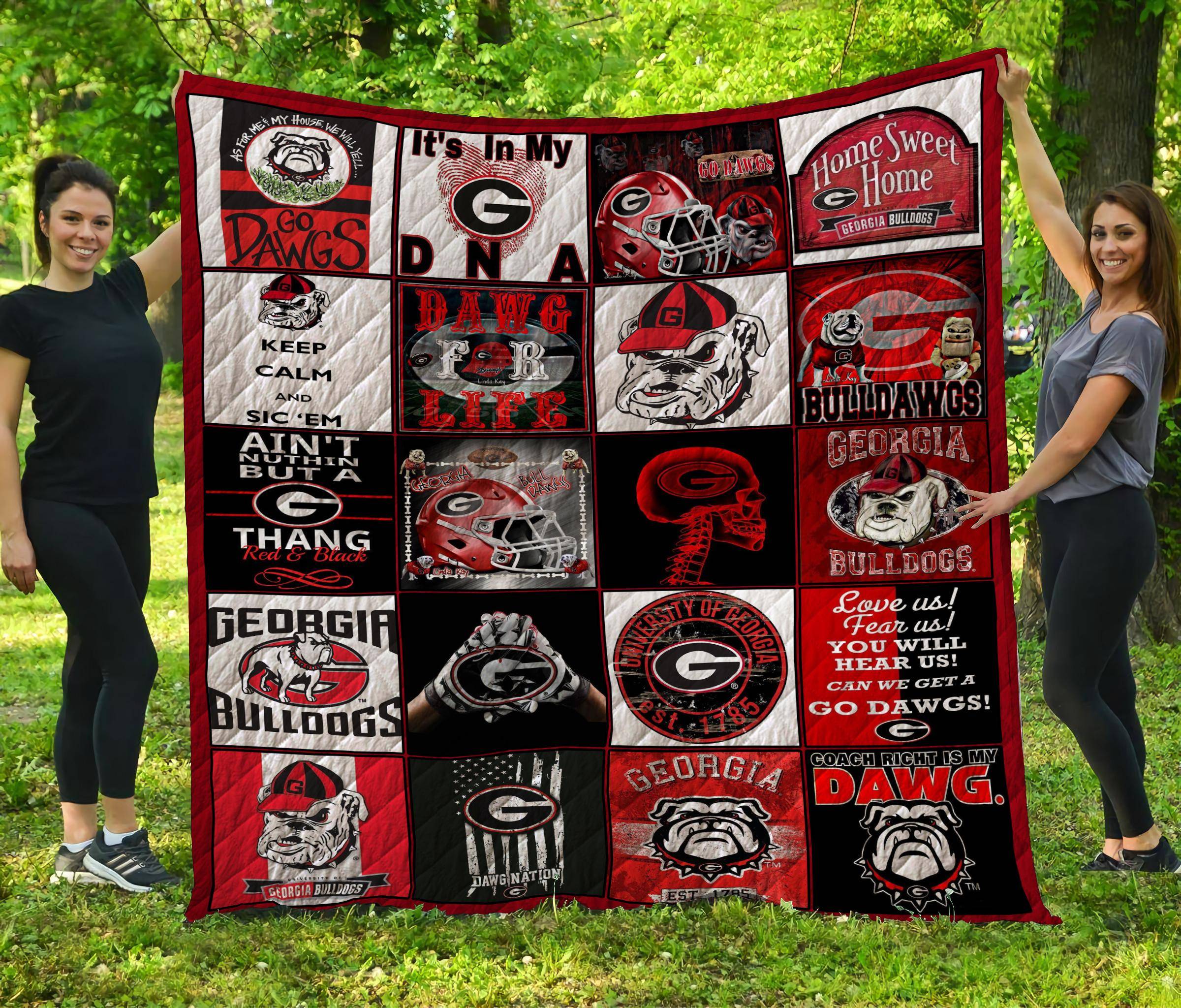 Georgia Bulldogs Quilt Blanket M3