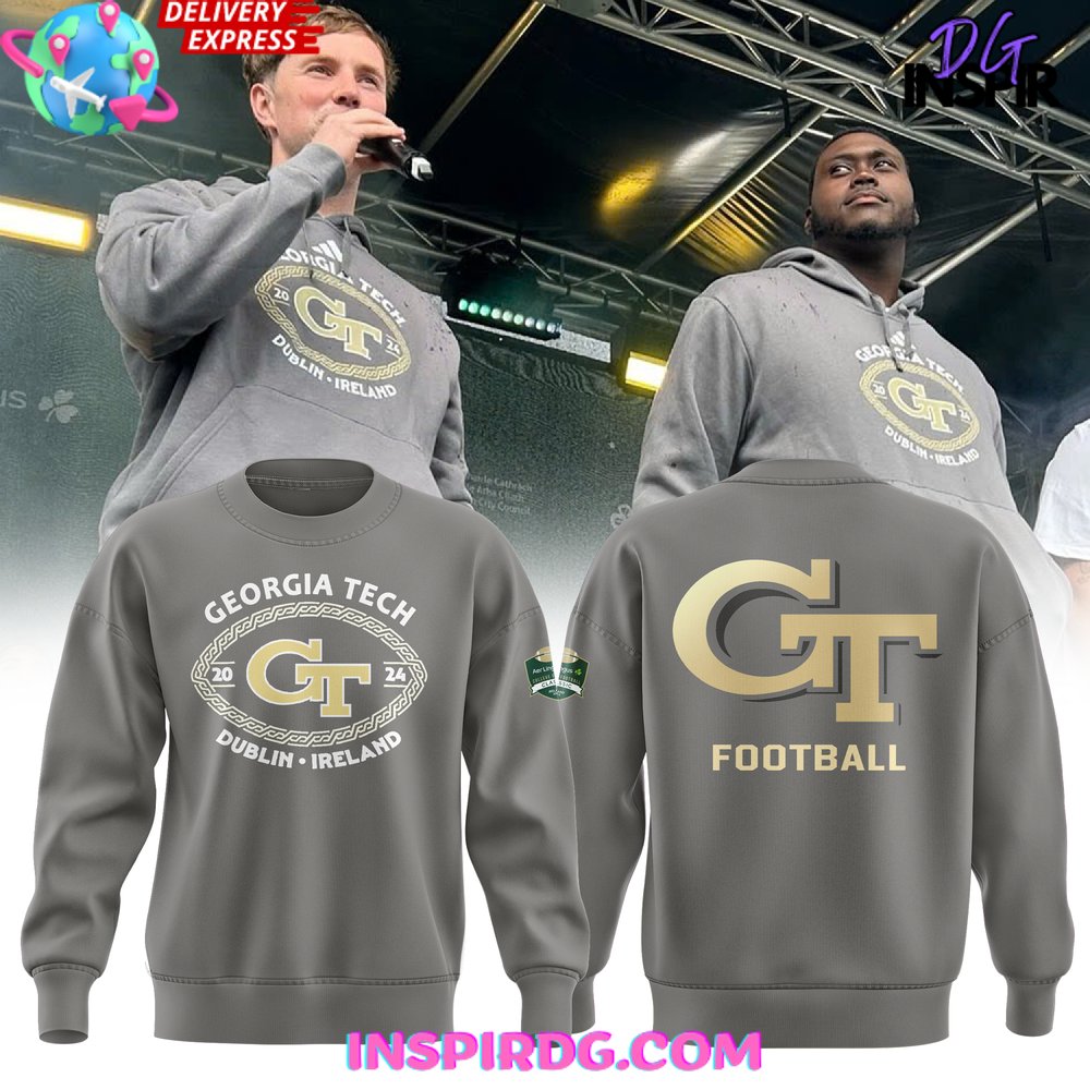 Georgia Tech Football Dublin Ireland 2024 Sweatshirt 1