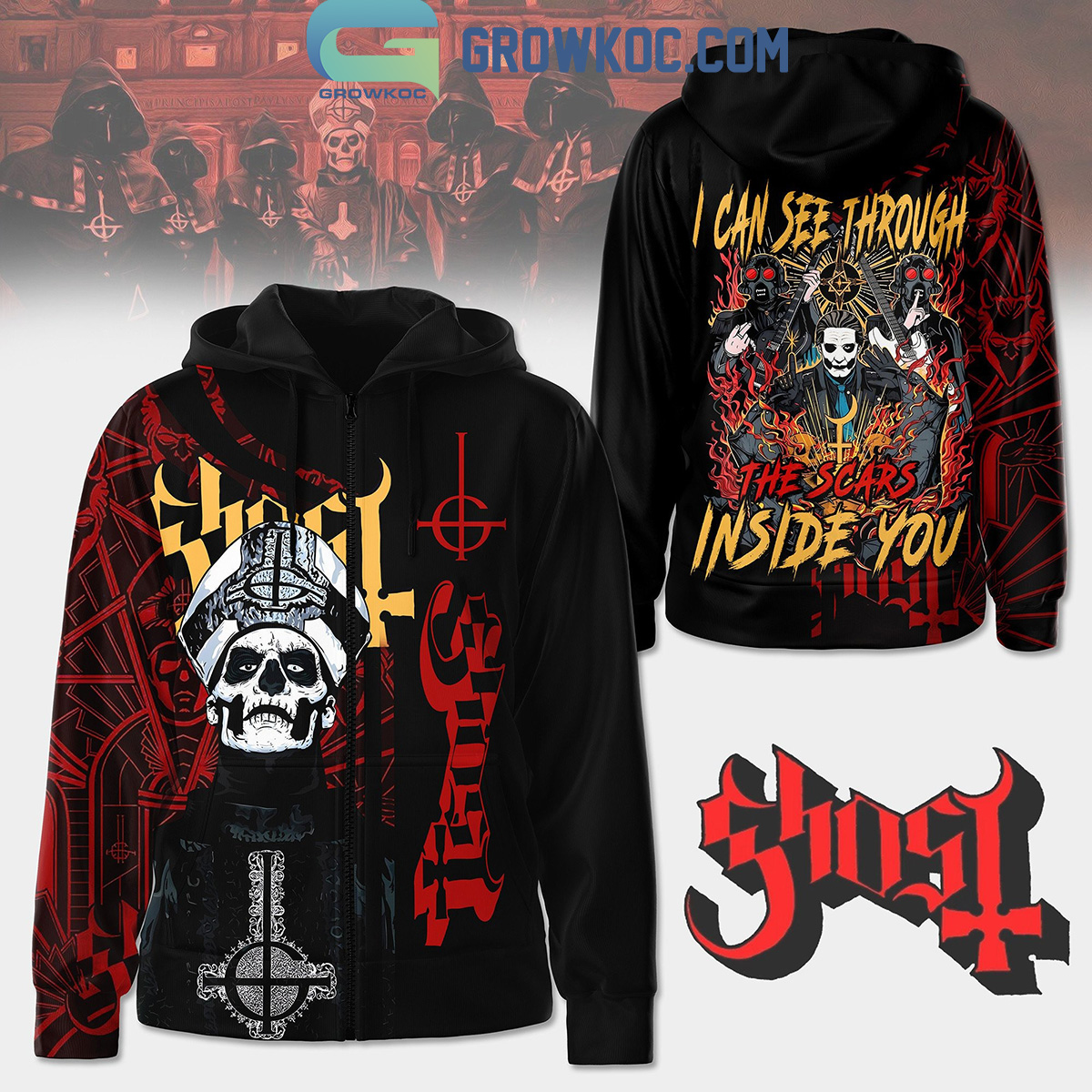 Ghost I Can See Through The Scars Inside You Hoodie Shirts2B1 J6Cfa