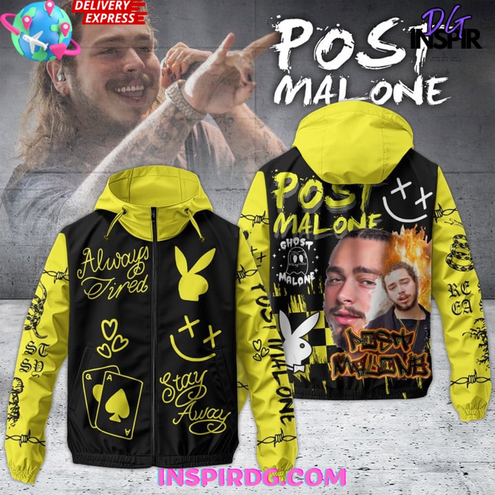 Ghost Post Malone Windbreaker Outdoor Zipper Hoodie 1