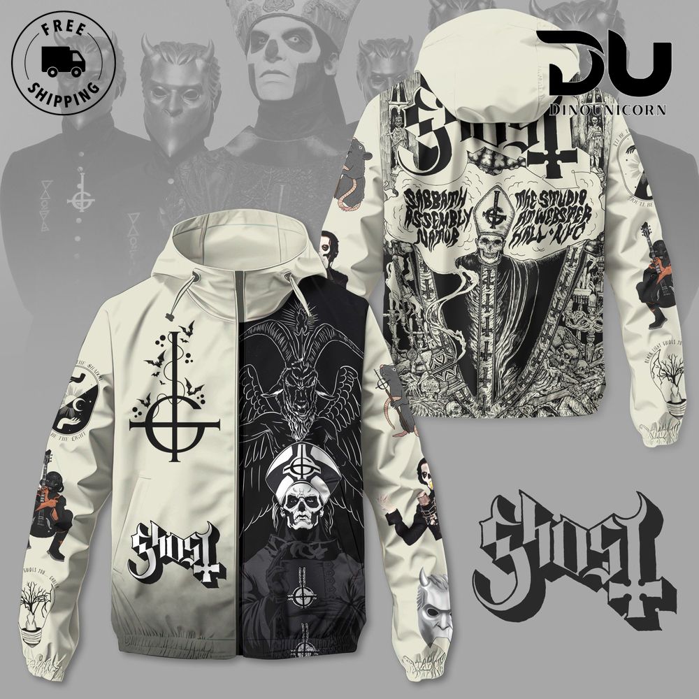 Ghost Rock Band Windbreaker Outdoor Jacket 1