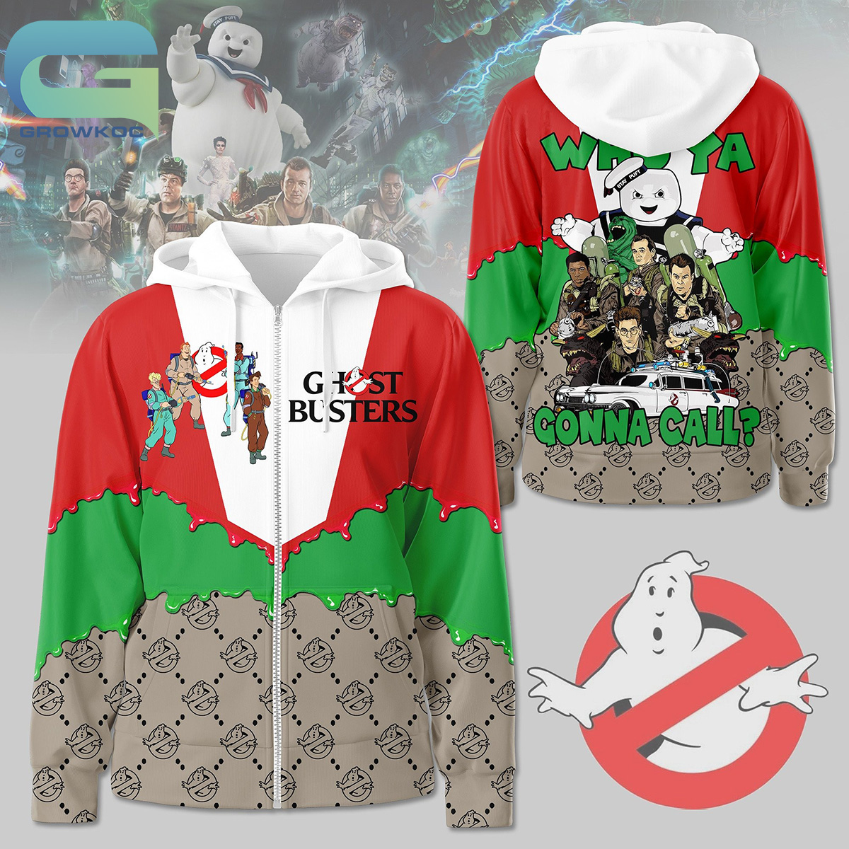 Ghostbusters Who Ya Gonna Call Fan Hoodie Shirts2B1 AaH5Z