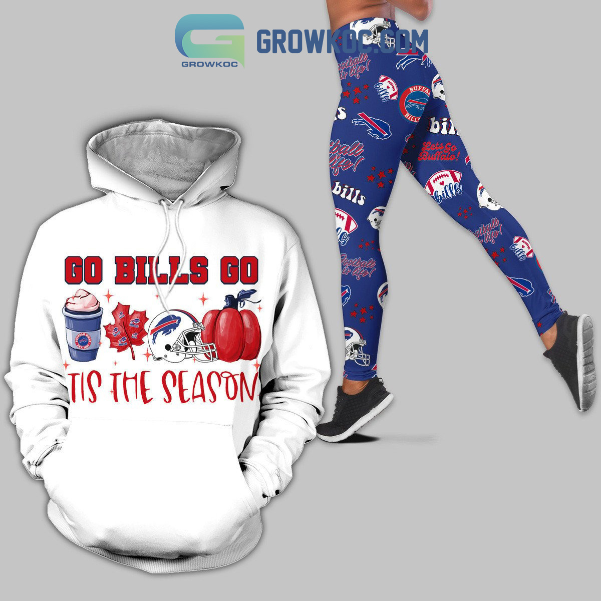 Go Bills Go Tis The Season Fall Pumpkin Halloween Hoodie Leggings Set2B1 Attv3