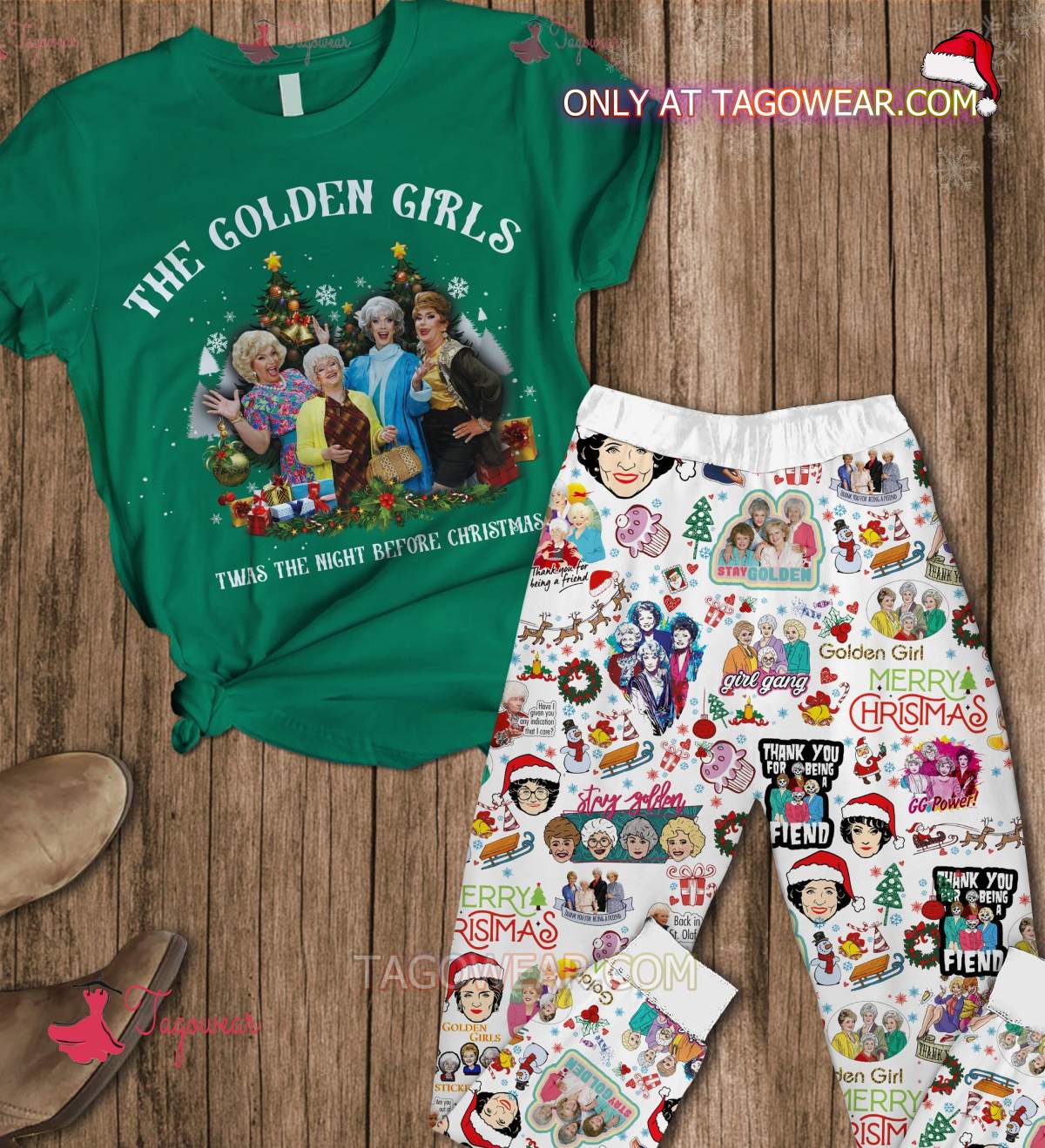 Golden Girls Twas The Night Before Christmas Family Pajamas Set