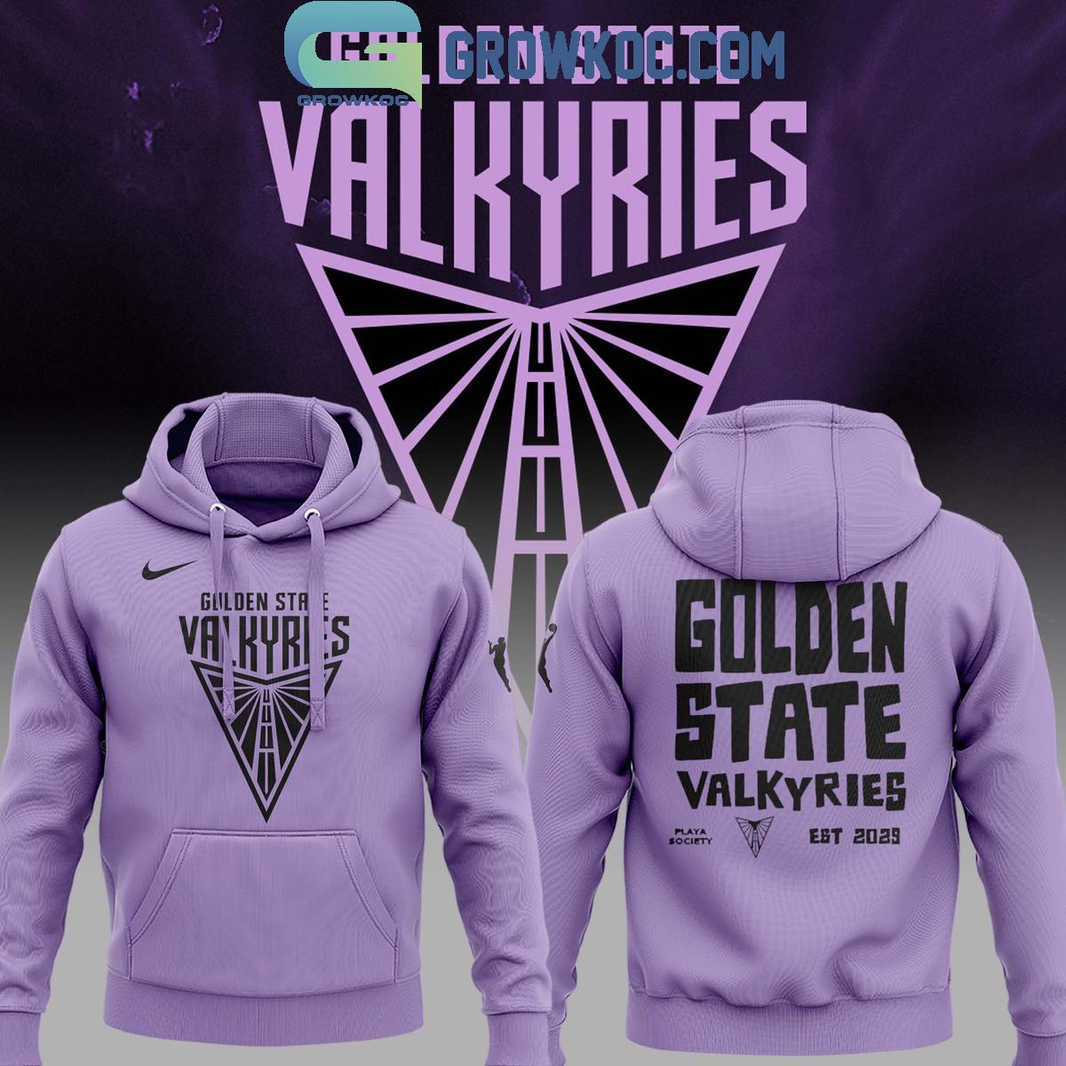 Golden State Valkyries WNBA 2024 Lavender Hoodie Shirts 1 BVHtm