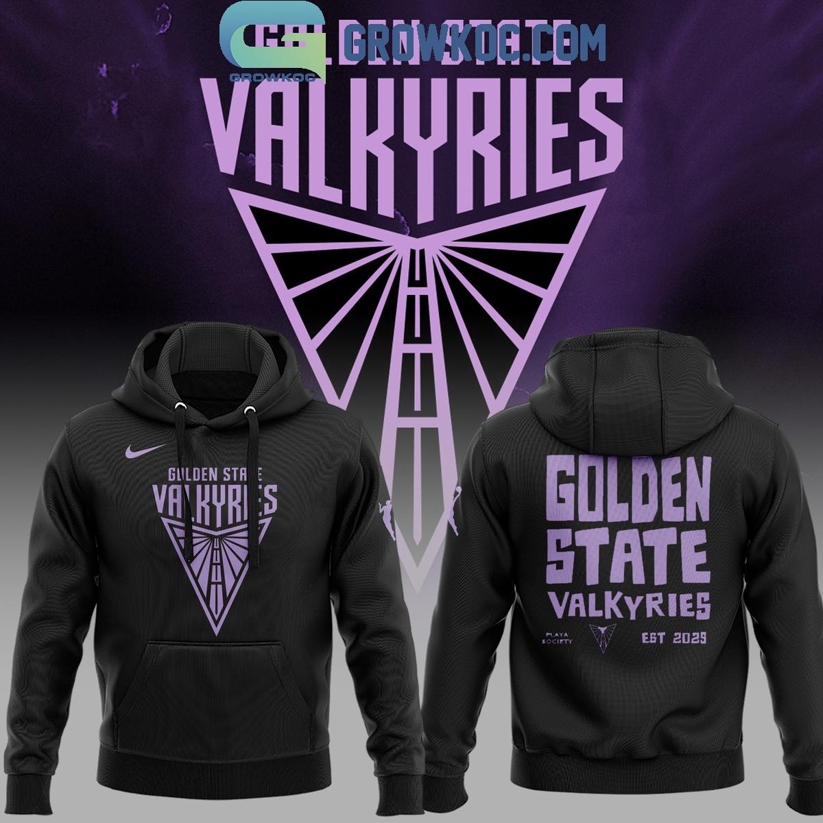 Golden State Valkyries WNBA 2024 Playa Society Black Hoodie Shirts 1 OXA1L