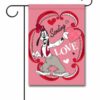 Goofy Valentines Garden Disney Flag