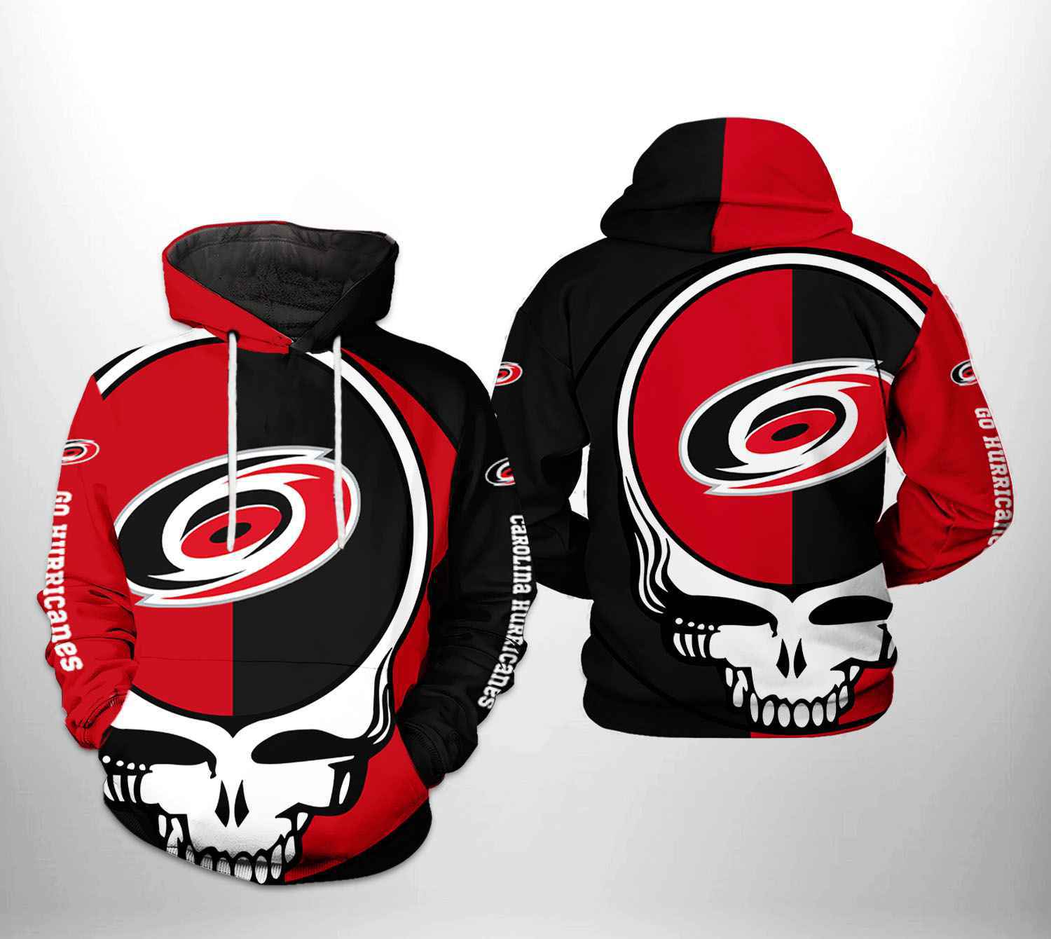 Grateful Dead All Over Print Hoodie Carolina Hurricanes Nhl Fans ZipUp Option 0